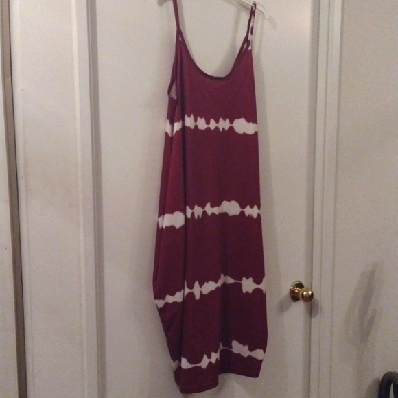 LAST CHANCE - HOST PICK 🌟 - NWOT - Plum Cocoon Tie Dye Dress - Picture 9 of 9
